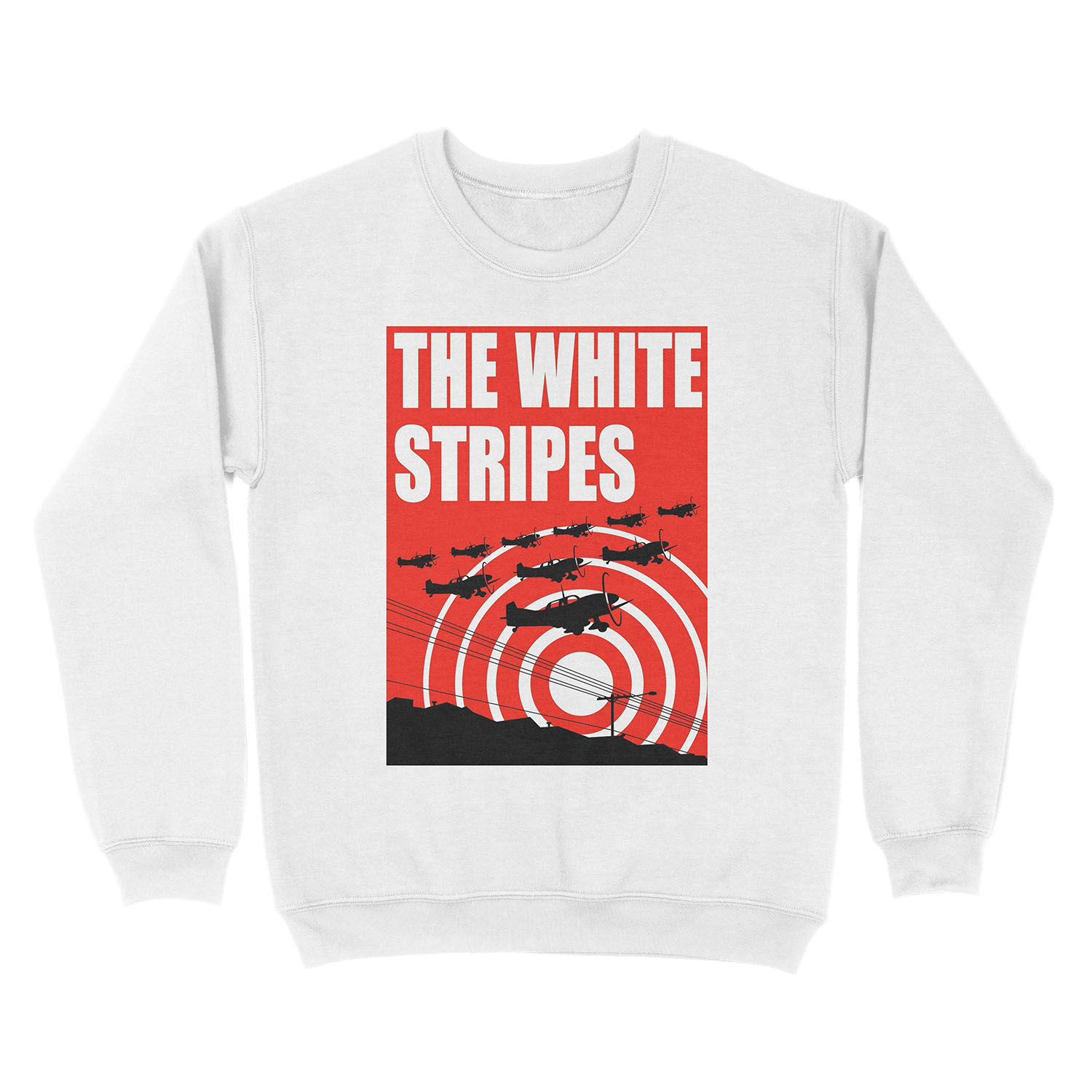 white planes the stripes tour 2019 2020 bermakna Unisex Crewneck Sweatshirt - Image 2