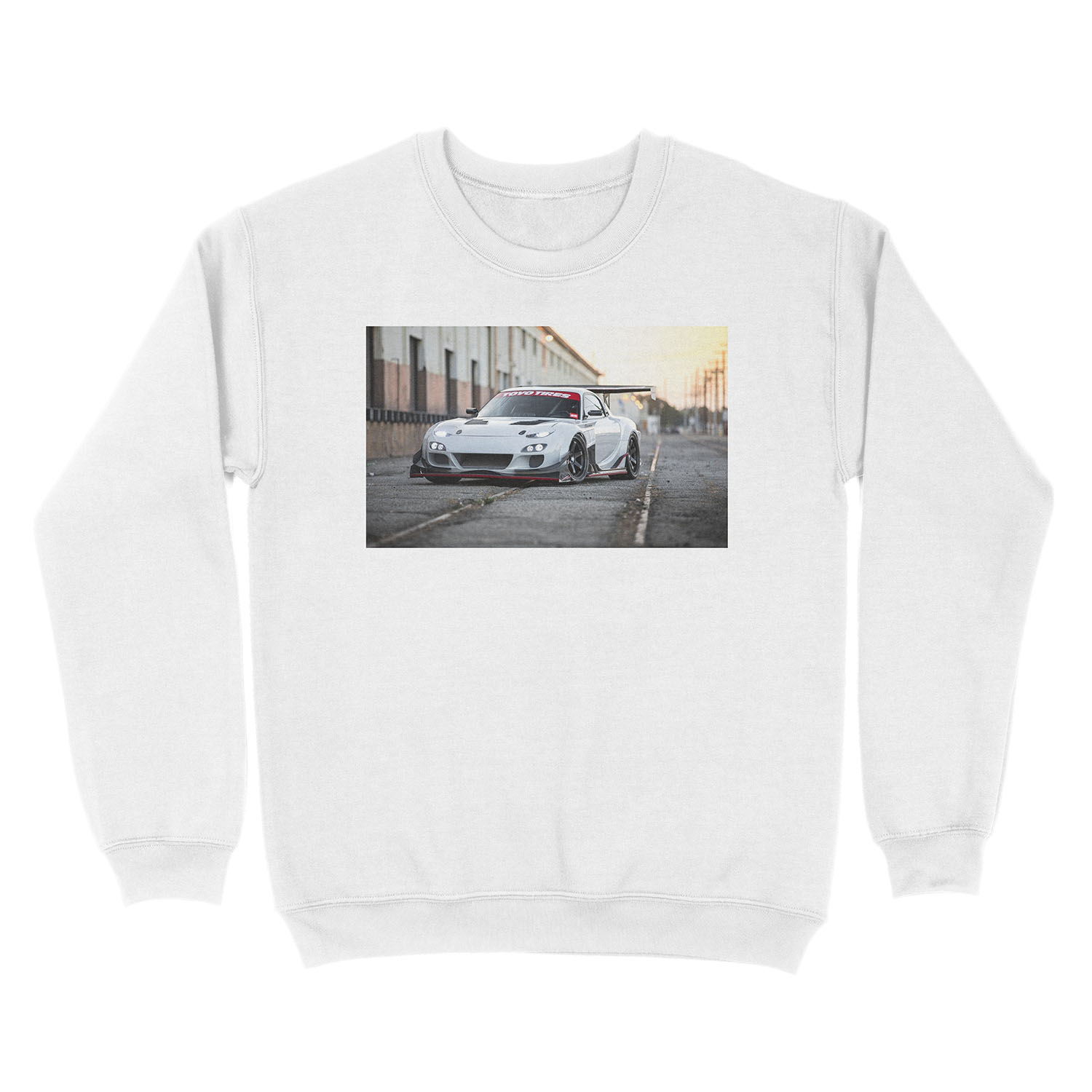 Widebody Mazda RX7 Unisex Crewneck Sweatshirt - Image 2