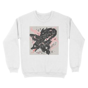 Alternative view of Wild Wolves With Many Eyes Unisex Crewneck Sweatshirt