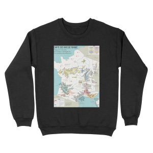 Wine list of France (French) Unisex Crewneck Sweatshirt