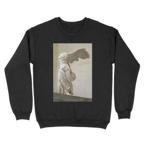 Winged Nike of Samothrace Louvre Unisex Crewneck Sweatshirt