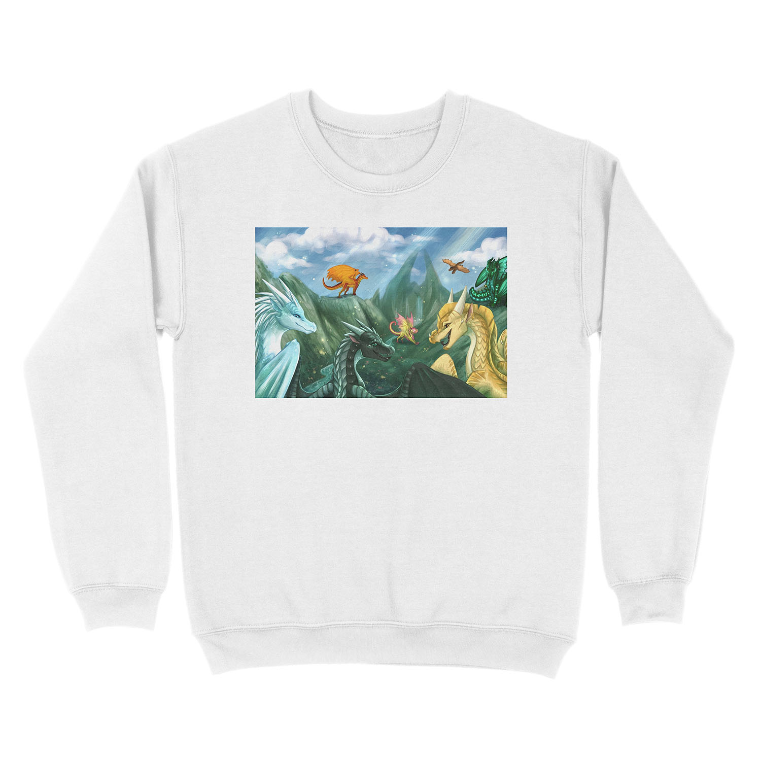 Wings of Fire - Welcome to Jade Mountain Unisex Crewneck Sweatshirt - Image 2