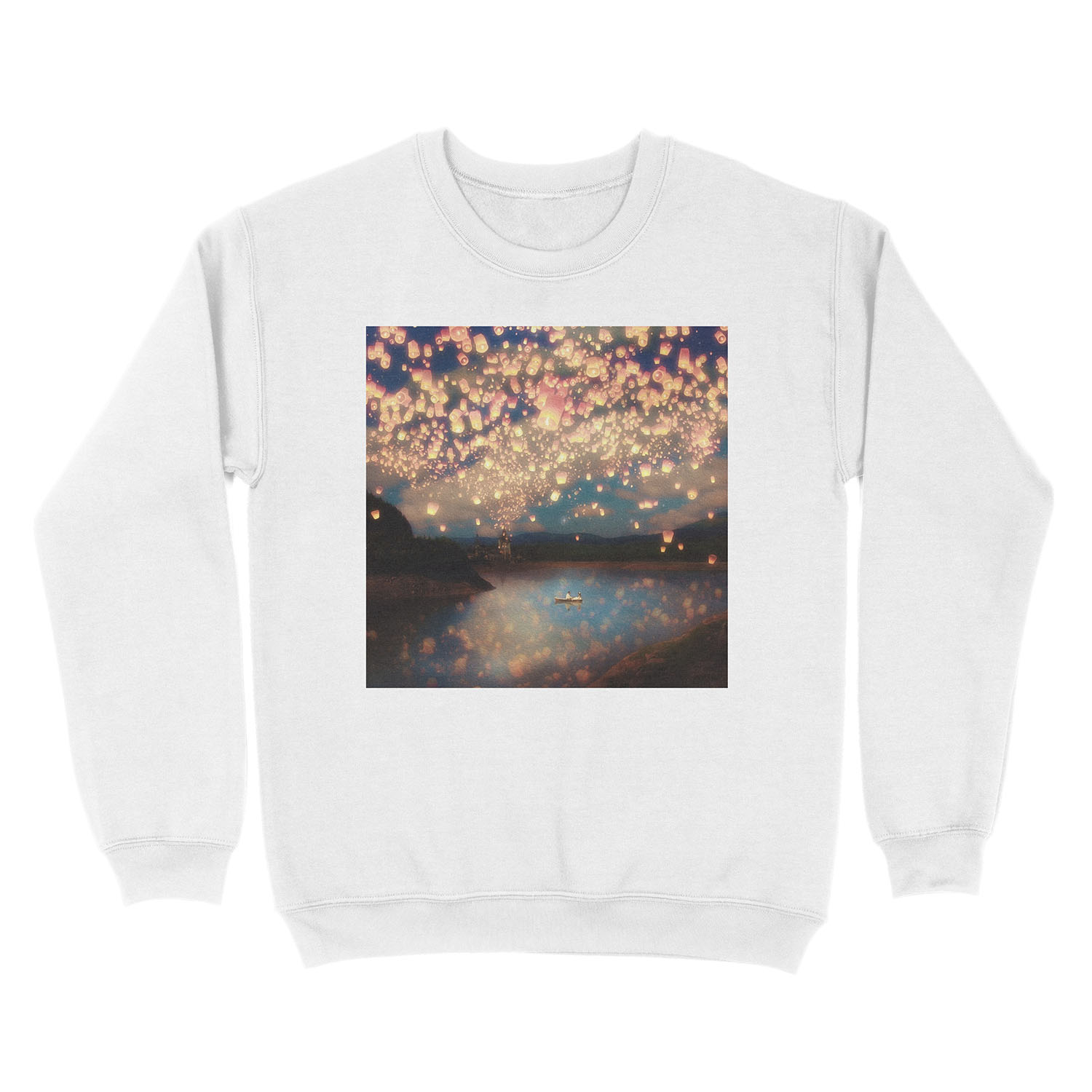 Wish Lanterns for Love Unisex Crewneck Sweatshirt - Image 2