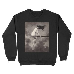 Witch On Broom Albert Joseph Penot Unisex Crewneck Sweatshirt