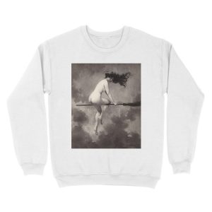 Alternative view of Witch On Broom Albert Joseph Penot Unisex Crewneck Sweatshirt
