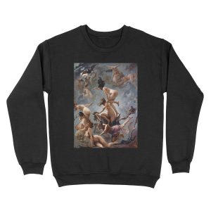 Witches Going To Their Sabbath By Luis Ricardo Falero Unisex Crewneck Sweatshirt
