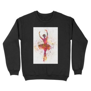 Woman ballerina ballet dancer dancing Unisex Crewneck Sweatshirt