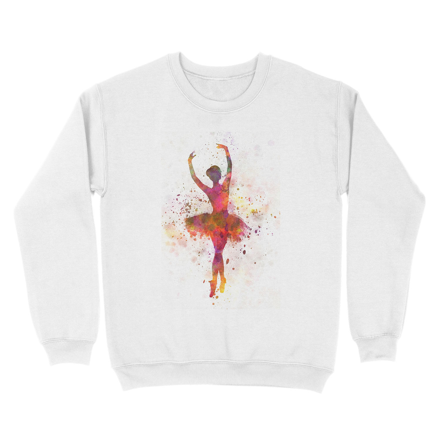 Woman ballerina ballet dancer dancing Unisex Crewneck Sweatshirt - Image 2