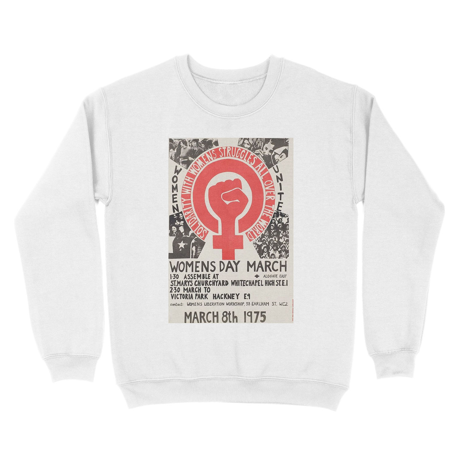 Womens day march Unisex Crewneck Sweatshirt - Image 2