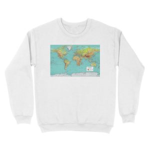 Alternative view of WORLD MAP Unisex Crewneck Sweatshirt