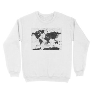 Alternative view of world map marble Unisex Crewneck Sweatshirt