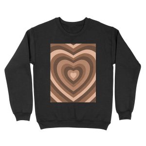 y2k heart brown Unisex Crewneck Sweatshirt