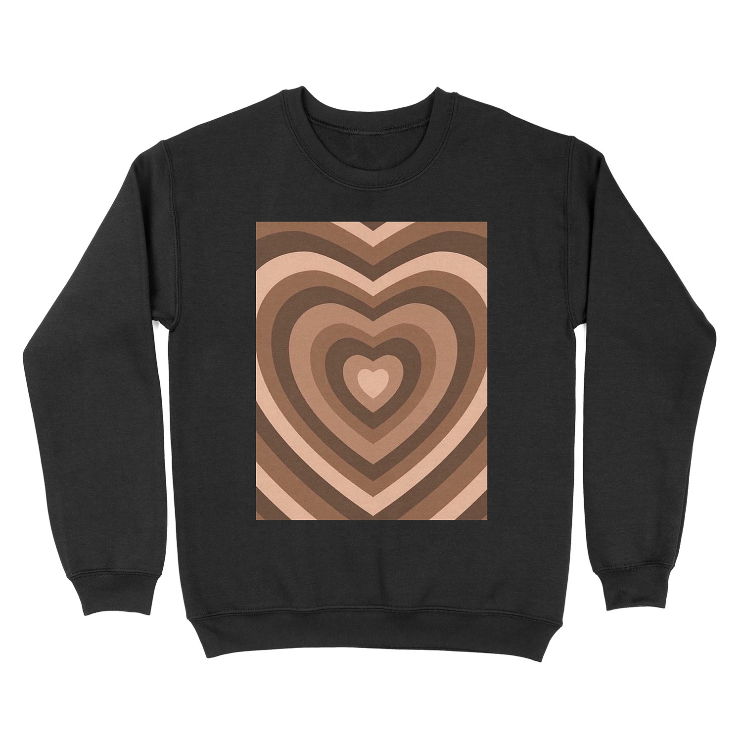 y2k heart brown Unisex Crewneck Sweatshirt