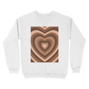 Alternative view of y2k heart brown Unisex Crewneck Sweatshirt