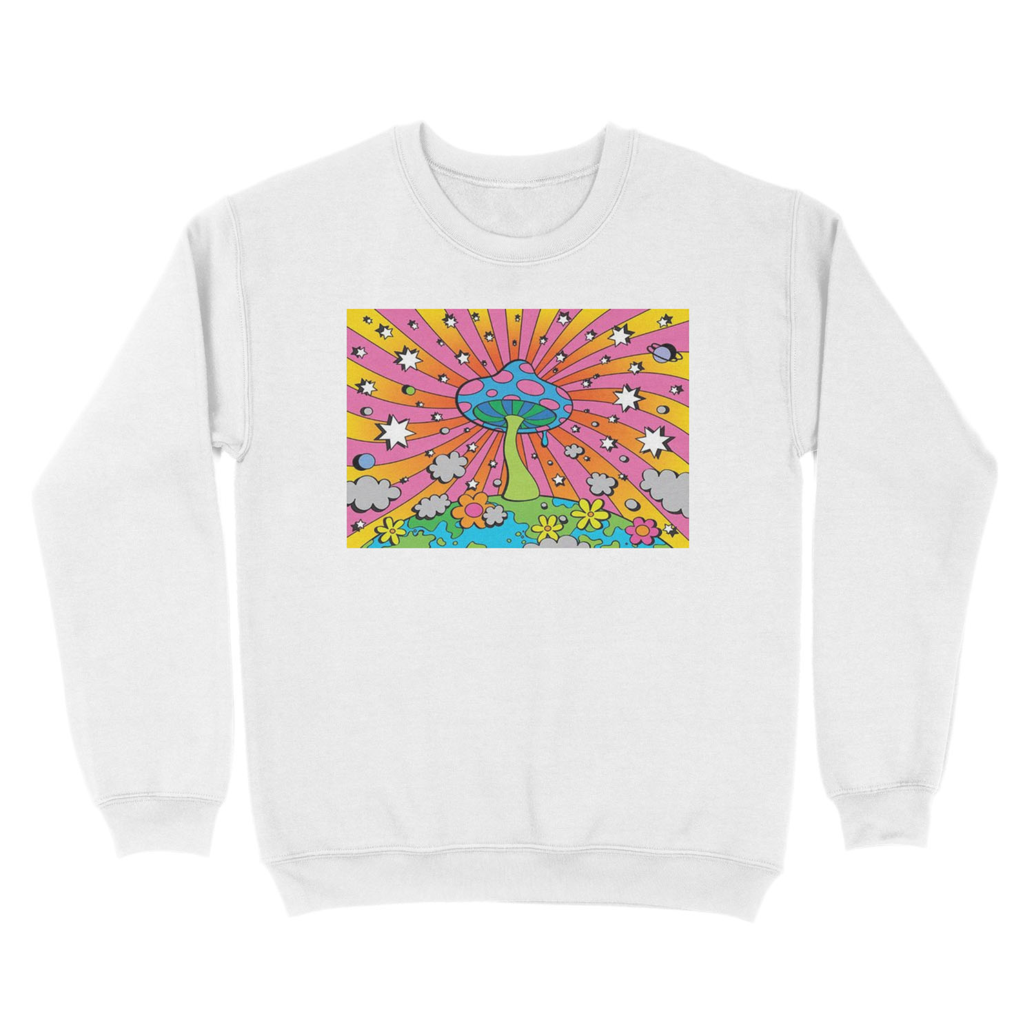 y2k mushroom aesthetic Unisex Crewneck Sweatshirt - Image 2