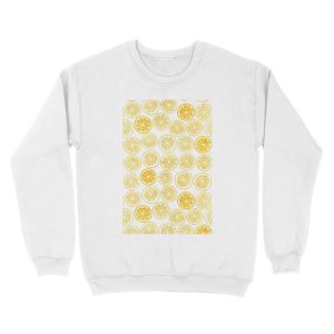 Alternative view of Yellow Watercolor Lemon Slices Pattern Unisex Crewneck Sweatshirt