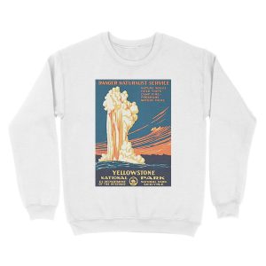 Alternative view of Yellowstone National Park Vintage Unisex Crewneck Sweatshirt
