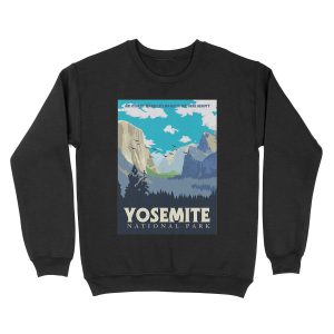 Yosemite National Park Vintage Travel Unisex Crewneck Sweatshirt
