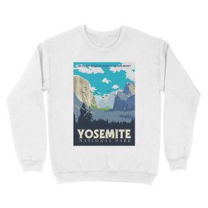 Alternative view of Yosemite National Park Vintage Travel Unisex Crewneck Sweatshirt