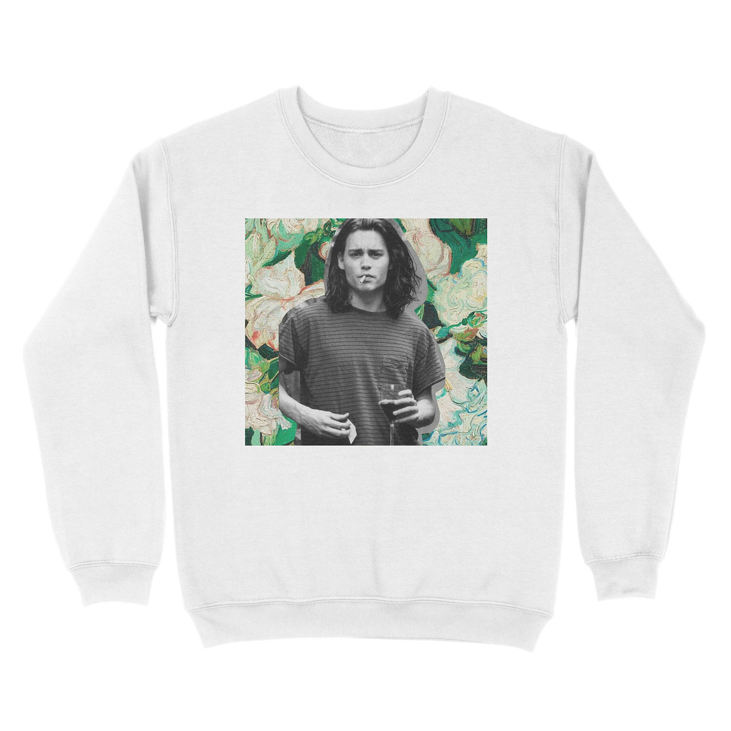 Young Johnny Depp Art Unisex Crewneck Sweatshirt - Image 2