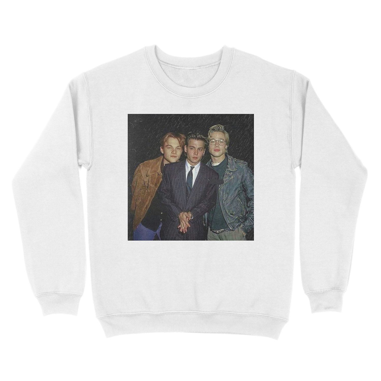 Young Leonardo Dicaprio & Brad Pitt & Jonny Depp Unisex Crewneck Sweatshirt - Image 2