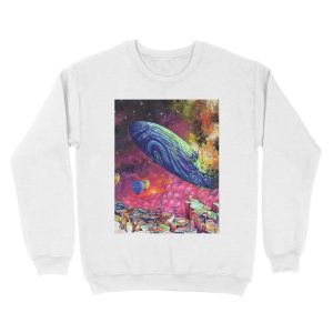 Alternative view of Zeppelin Rainbow Art Unisex Crewneck Sweatshirt