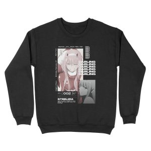 Zero Two 02 Darling in the Franxx Aesthetic Anime Design Unisex Crewneck Sweatshirt