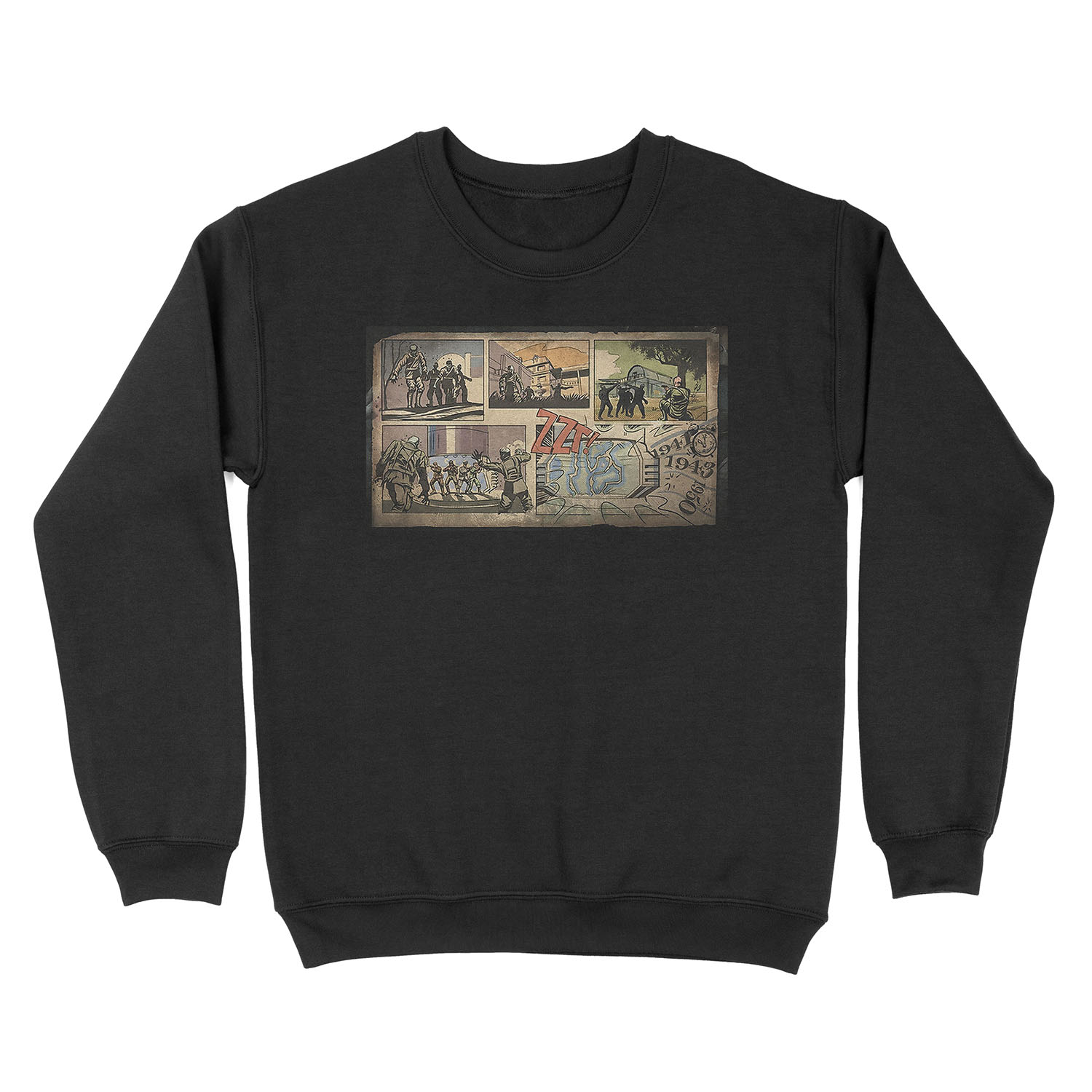 Zombies loading screen comic Unisex Crewneck Sweatshirt