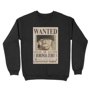 Zoro second wanted poster Unisex Crewneck Sweatshirt