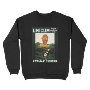 Zwack Unicum drowning man poster Unisex Crewneck Sweatshirt
