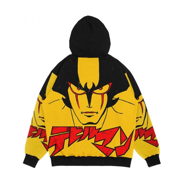 002 Devilman Head Men's All-Over-Print Hoodie - Image 2