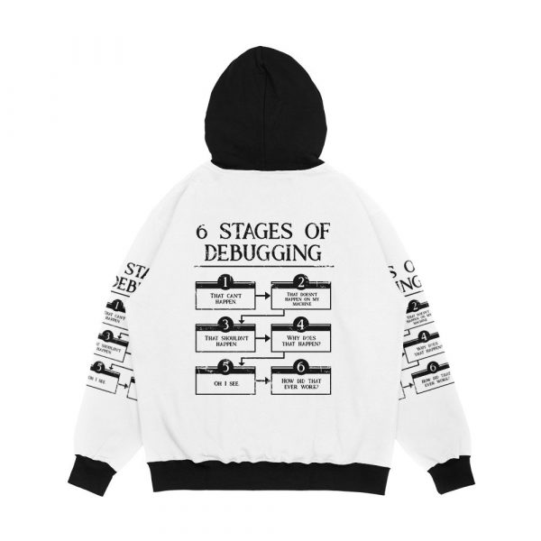 6 Stages Of Debugging Men's All-Over-Print Hoodie - Image 2