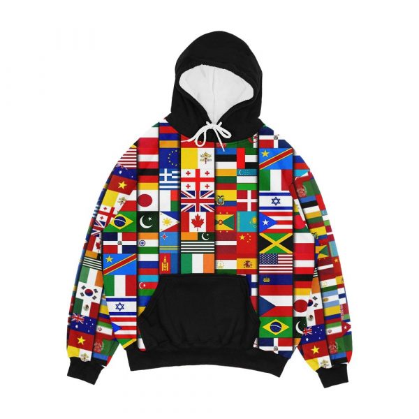 60 Flags Of The Countries Of The World International Gift Men's All-Over-Print Hoodie