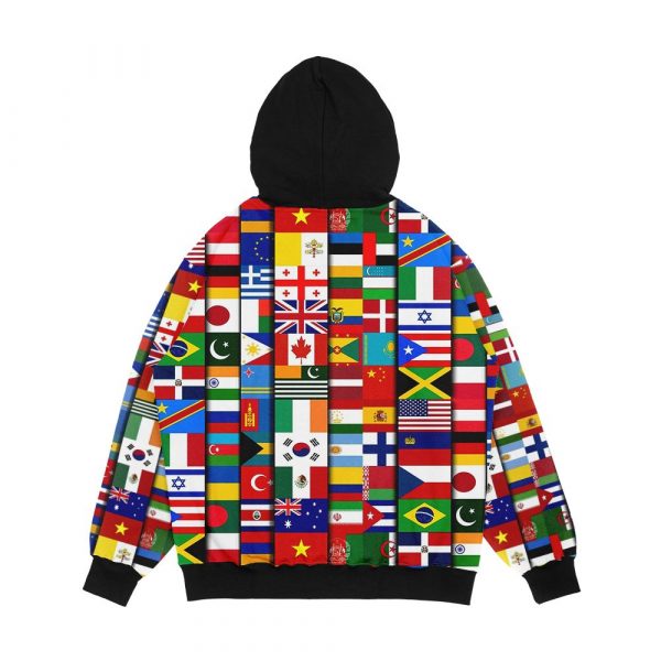 60 Flags Of The Countries Of The World International Gift Men's All-Over-Print Hoodie - Image 2