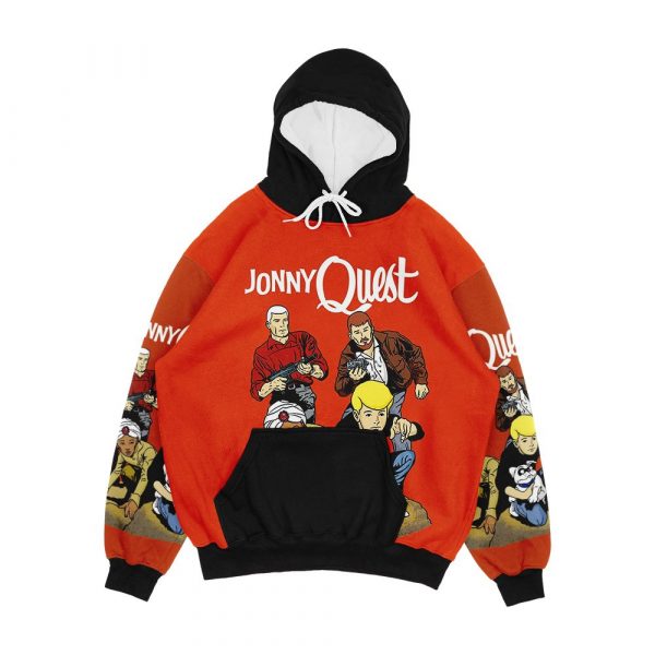 60S Jonny Quest Tribute With Main Characters Men's All-Over-Print Hoodie