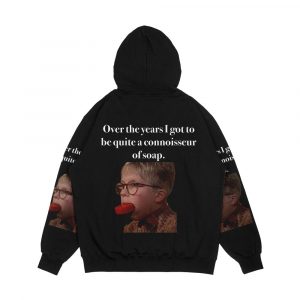 Alternative view of A Christmas Story Soap Men's All-Over-Print Hoodie