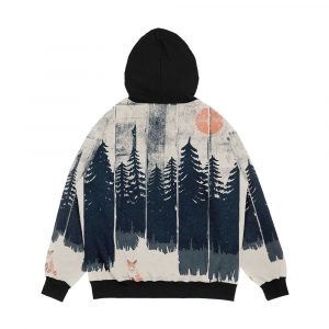 Alternative view of A Fox In The Wild Men's All-Over-Print Hoodie