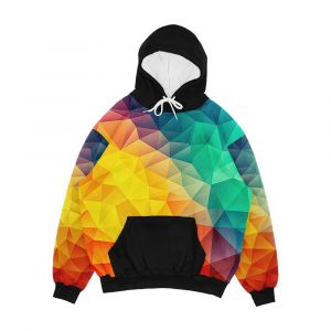 Abstract Multi Color Cubizm Painting Men's All-Over-Print Hoodie
