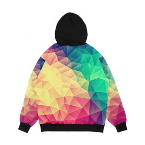 Alternative view of Abstract Polygon Multi Color Cubism Low Poly Triangle Pride Lgbt Design Men's All-Over-Print Hoodie