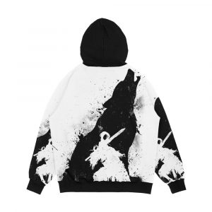 Alternative view of Abyss Warrior Version Black Men's All-Over-Print Hoodie