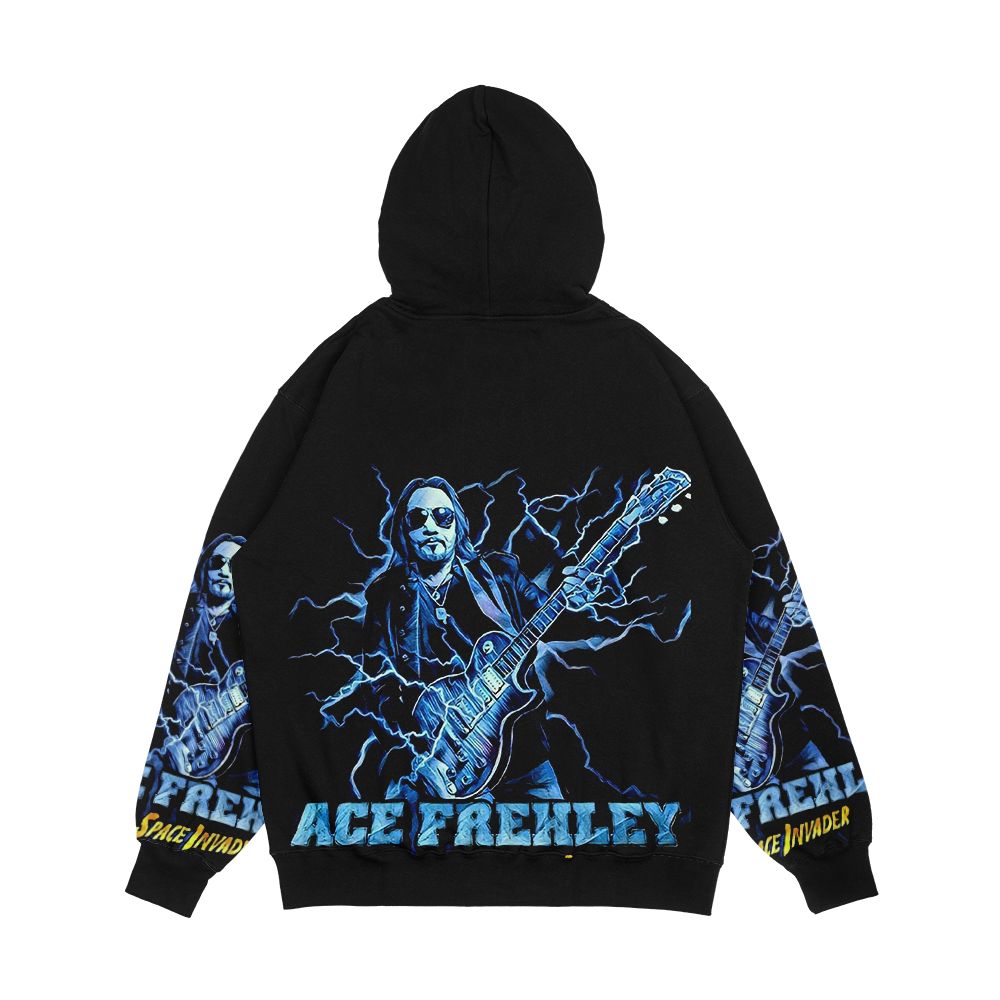Ace Frehley Space Invader Men's All-Over-Print Hoodie - Image 2