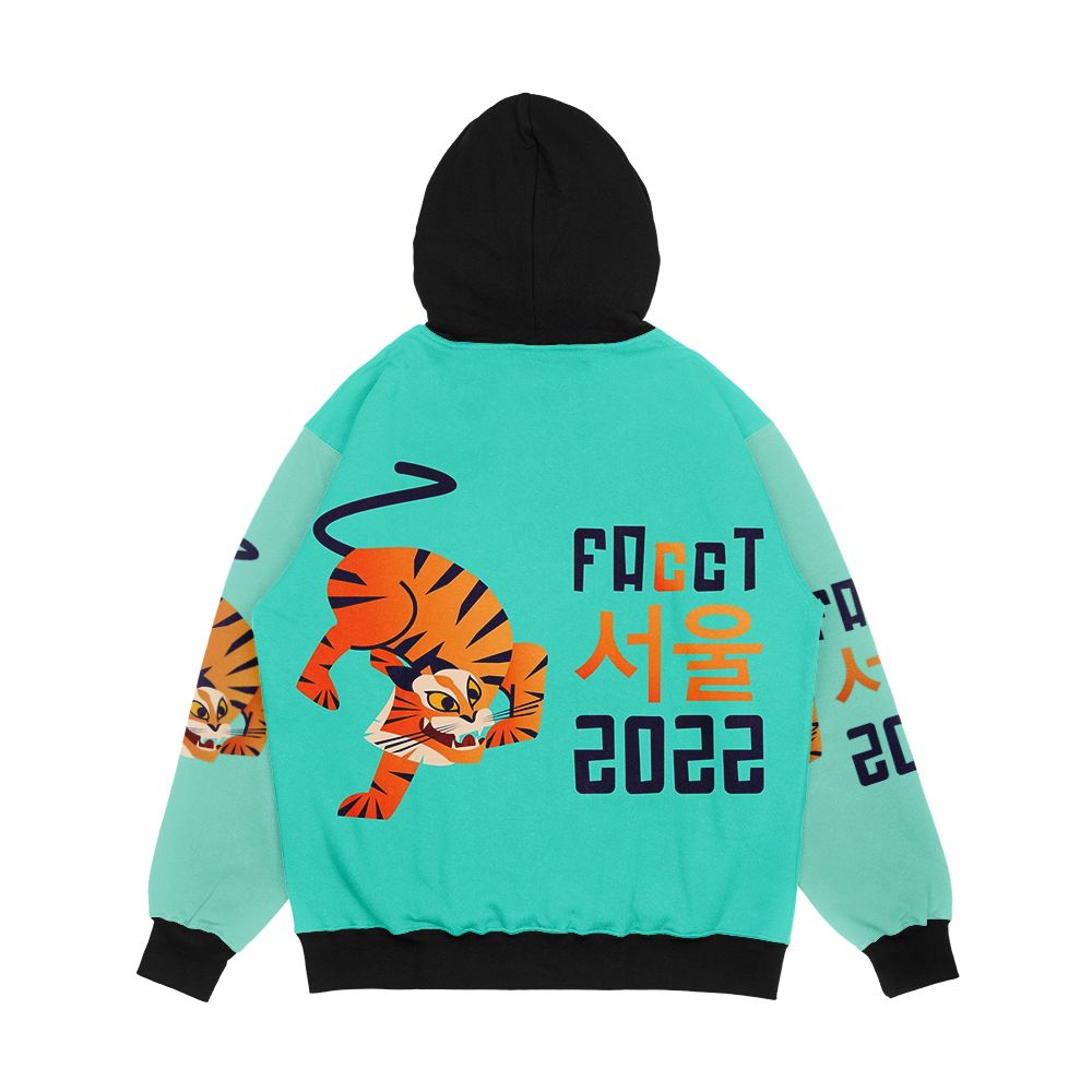 Acm Facct Logo Teal Background Men's All-Over-Print Hoodie - Image 2