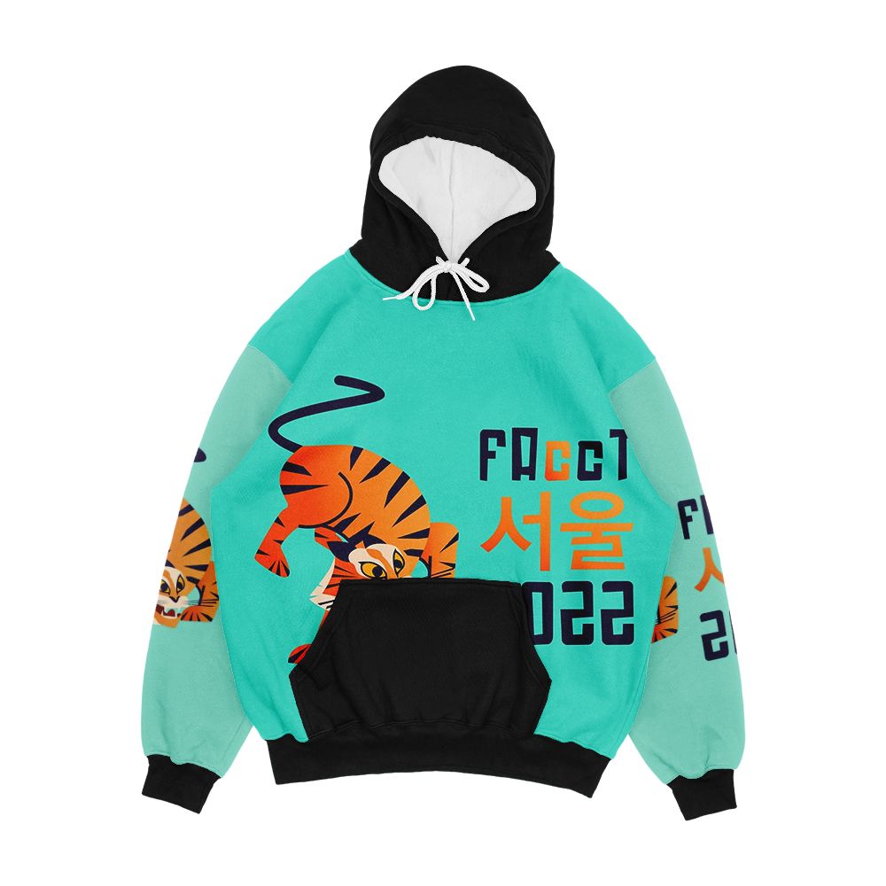 Acm Facct Logo Teal Background Men's All-Over-Print Hoodie