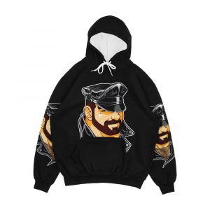 Adam Likes Leather Men's All-Over-Print Hoodie