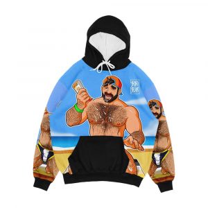 Adam Likes Sun Lotion Men's All-Over-Print Hoodie
