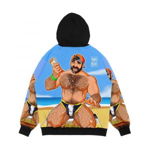 Alternative view of Adam Likes Sun Lotion Men's All-Over-Print Hoodie
