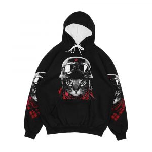 Adventurer Cat Men's All-Over-Print Hoodie