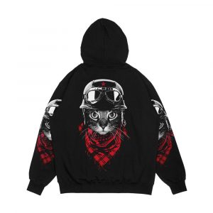 Alternative view of Adventurer Cat Men's All-Over-Print Hoodie