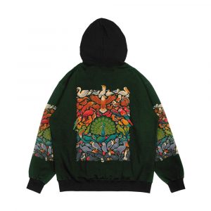 Alternative view of Aerial Spectrum Green Men's All-Over-Print Hoodie