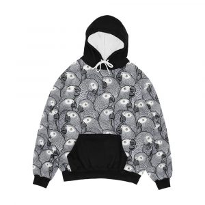 African Grey Parrots Men's All-Over-Print Hoodie